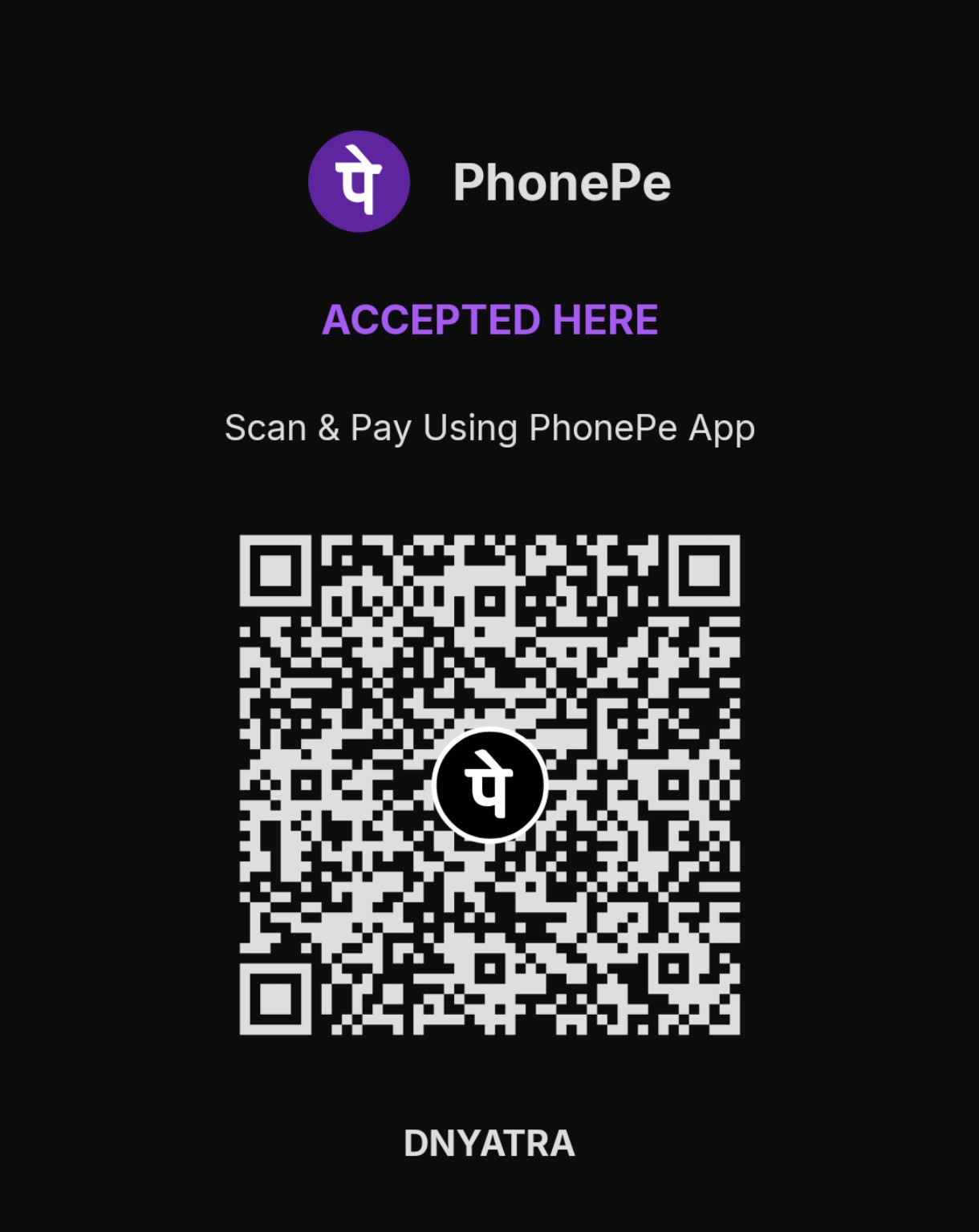 DNYATRA UPI payment QR